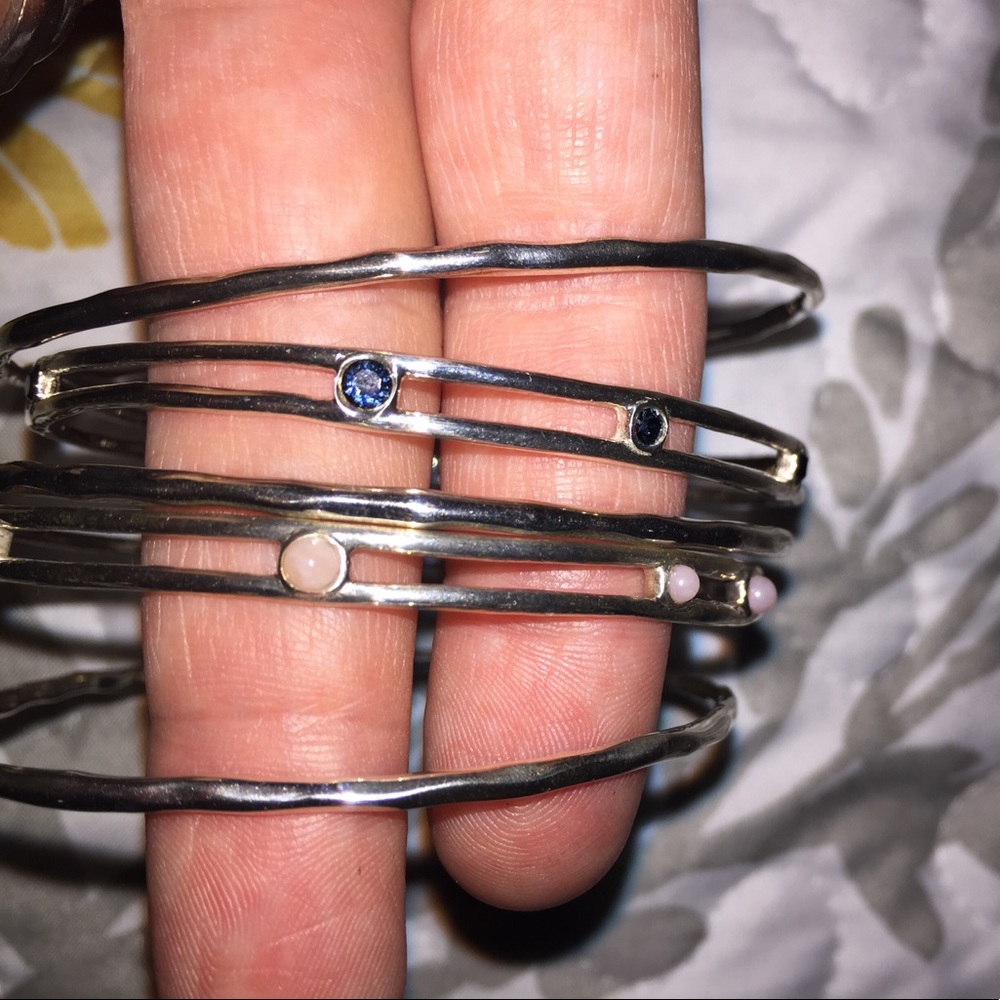 5 Set Sterling Silver Bangles - image 2